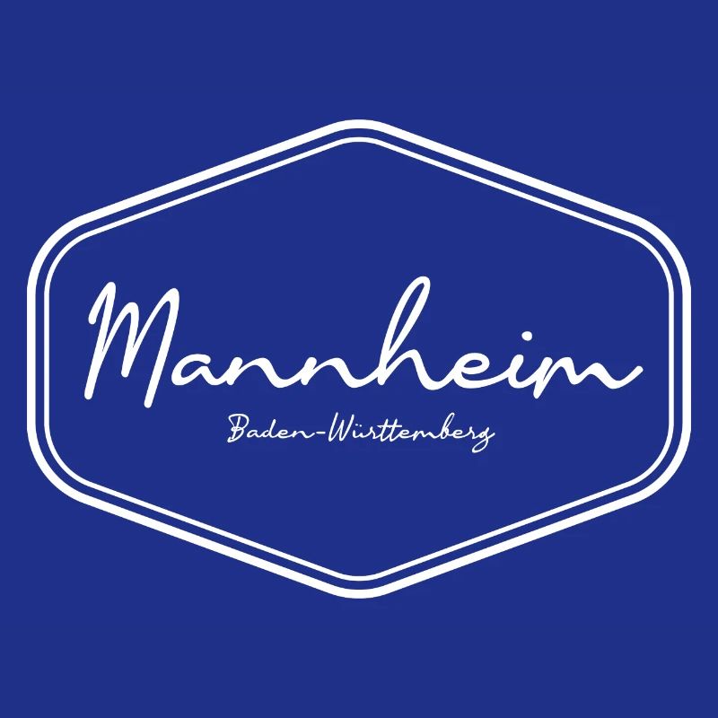 Conception de badge d’écriture manuscrite de Mannheim