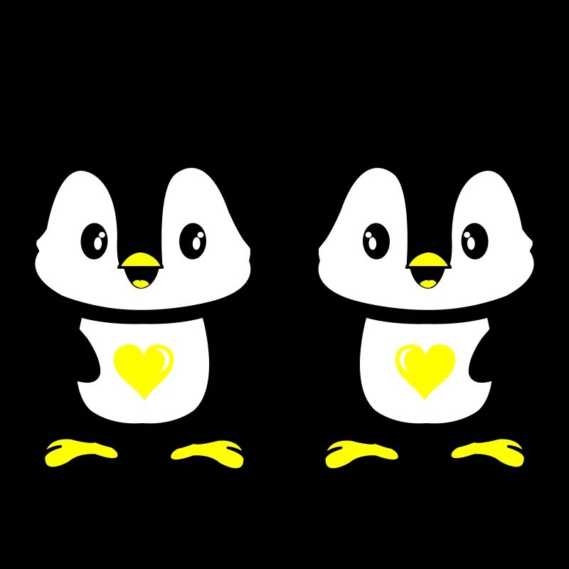 Pingouins Amour mignon