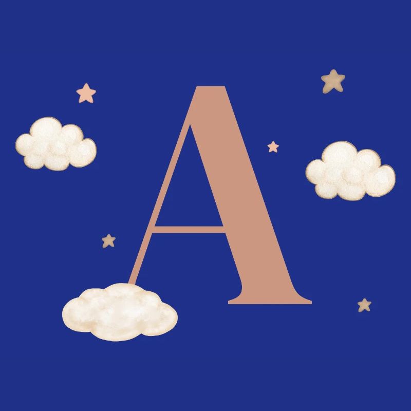 Buchstabe an Sternenwolken