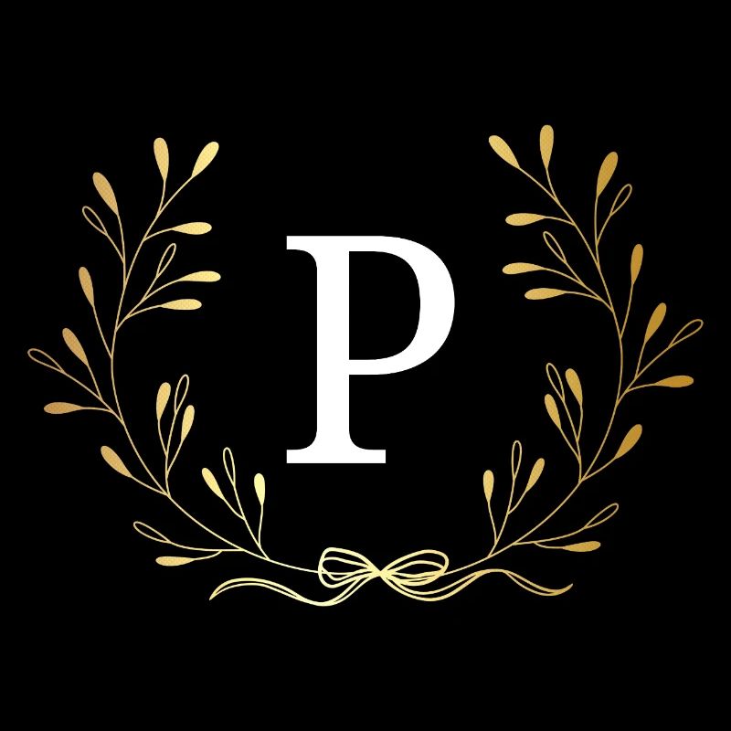 Buchstabe p Goldene Blumenkrone