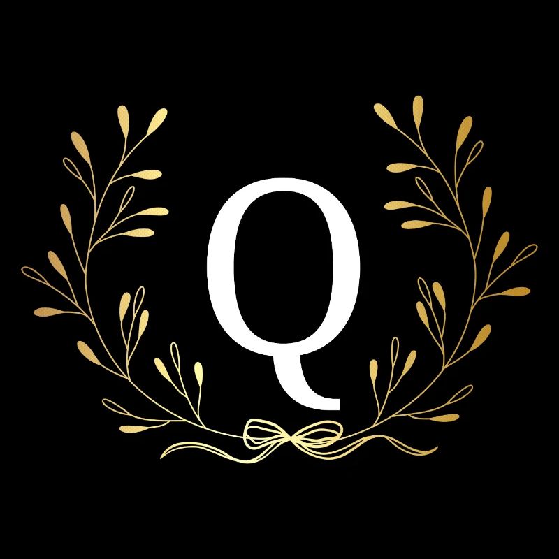 Buchstabe Q Goldene Blumenkrone