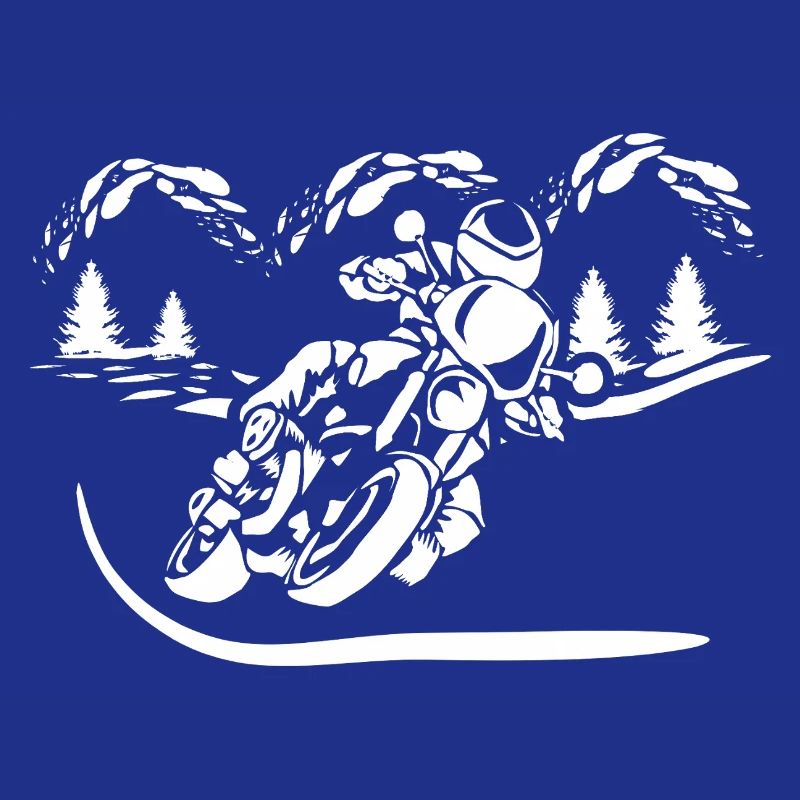 Motorrad Waldsilhouette