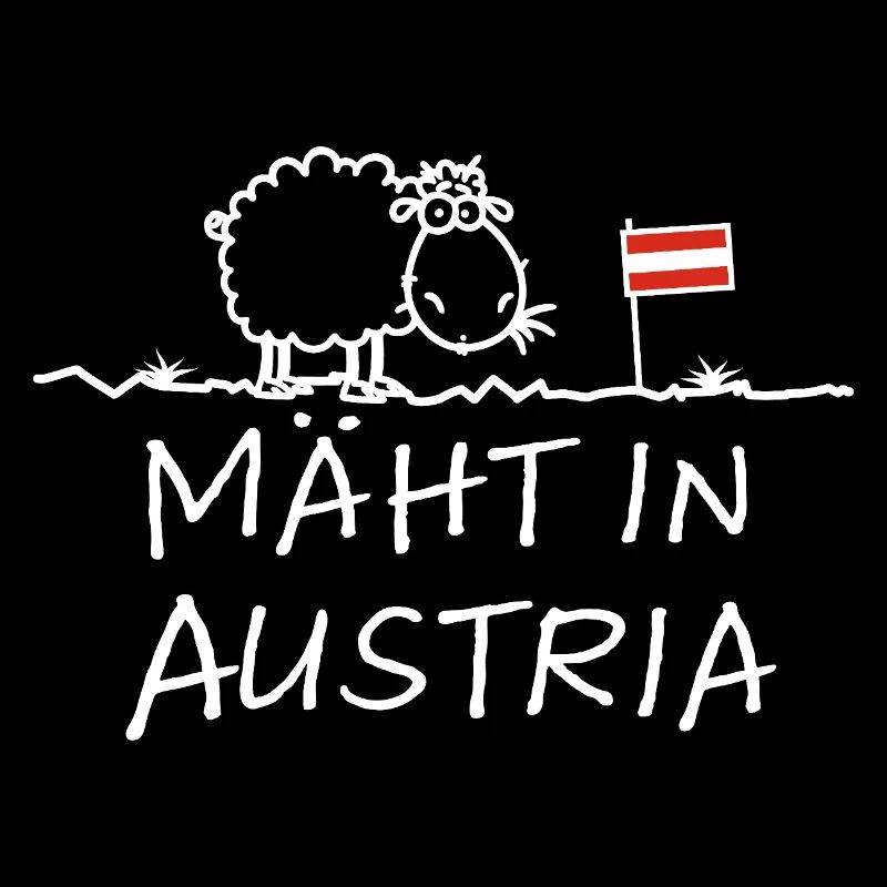Mäht en Autriche – Lustiger Schaf Spruch mit Humour