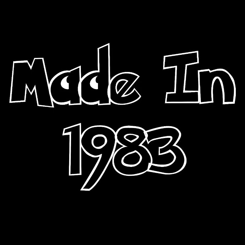 Fabriqué en 1983 Typographie rétro