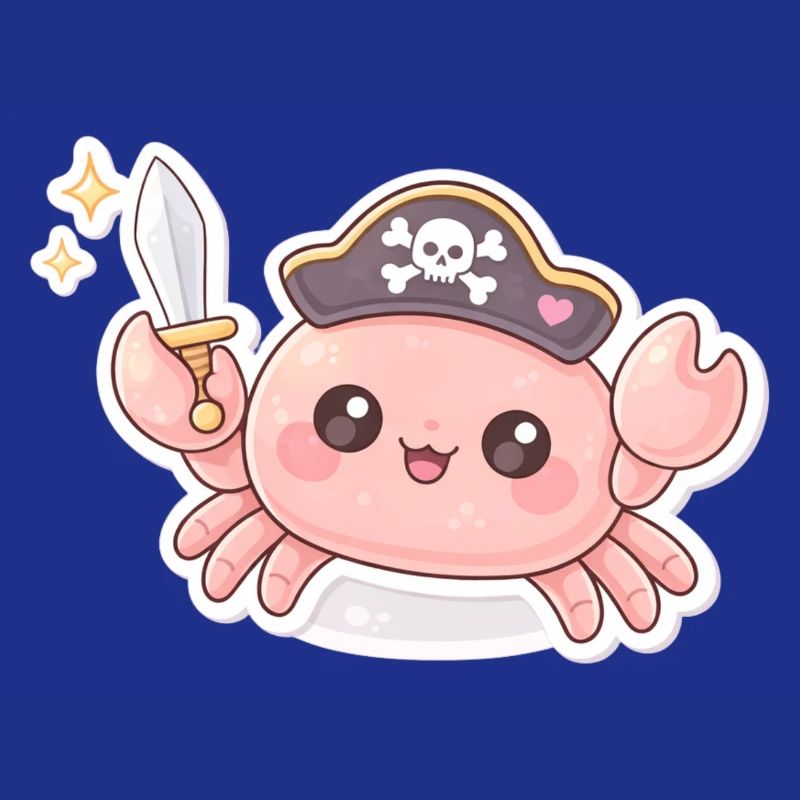 Crabe pirate avec épée