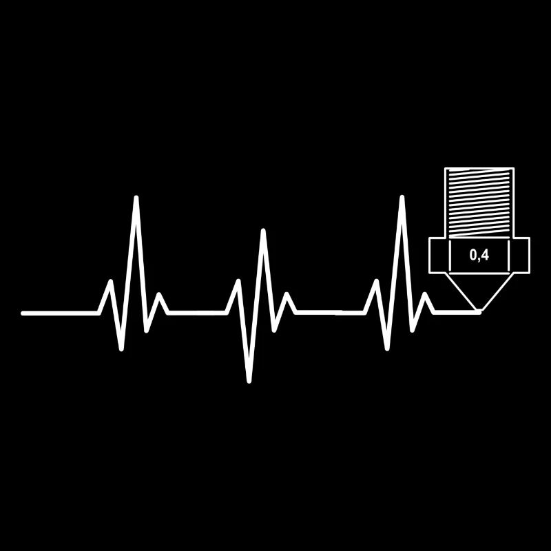 Heartbeat Impression 3D drôle TShirt Design