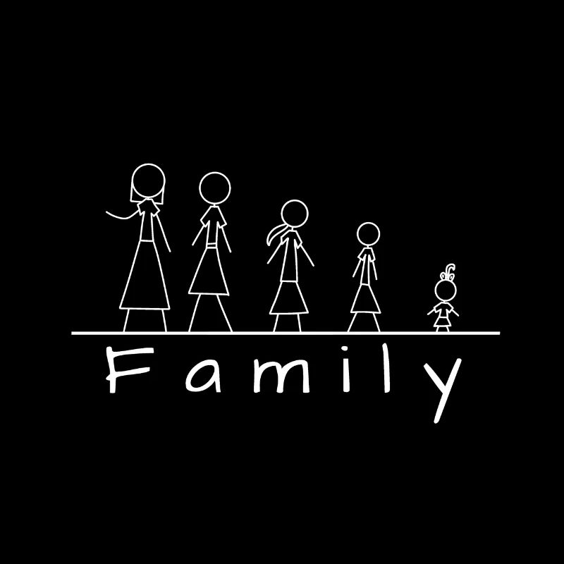 Strichmännchenfamilie