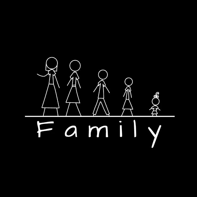 Strichmännchenfamilie