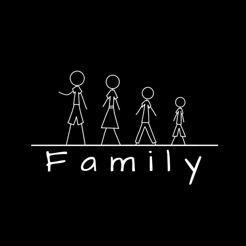 Strichmännchenfamilie