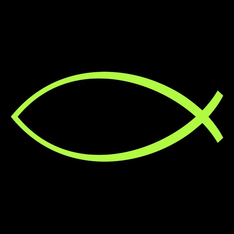 Ichtus poisson pomme vert