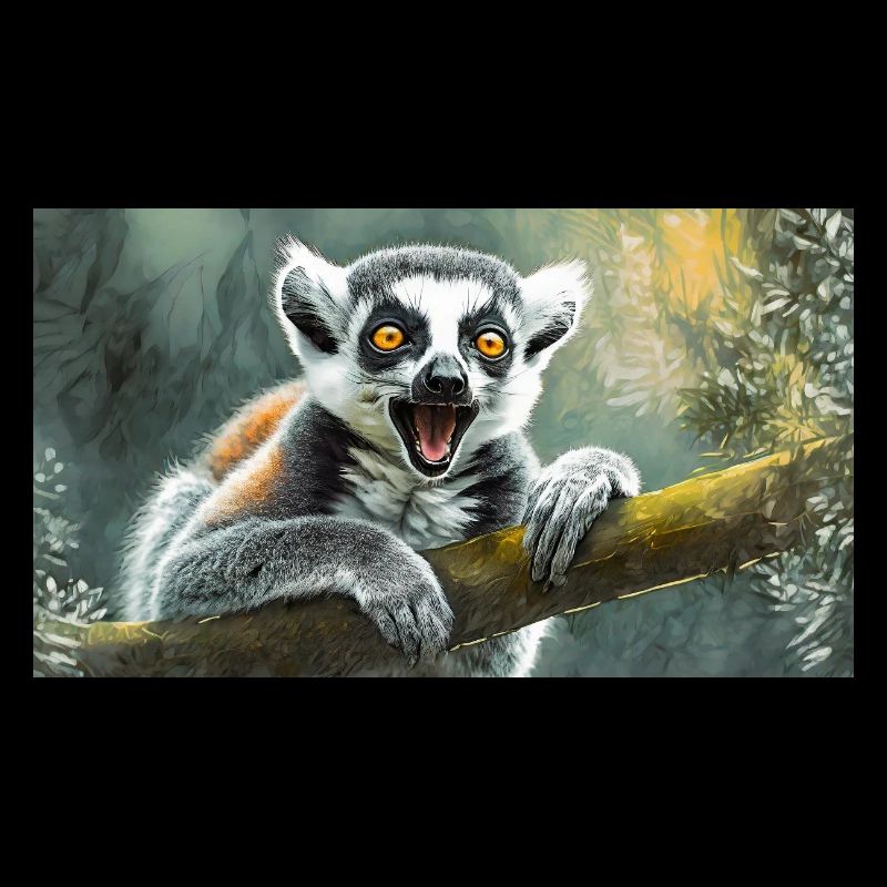 Cute animals chilling – ring-tailed lemur