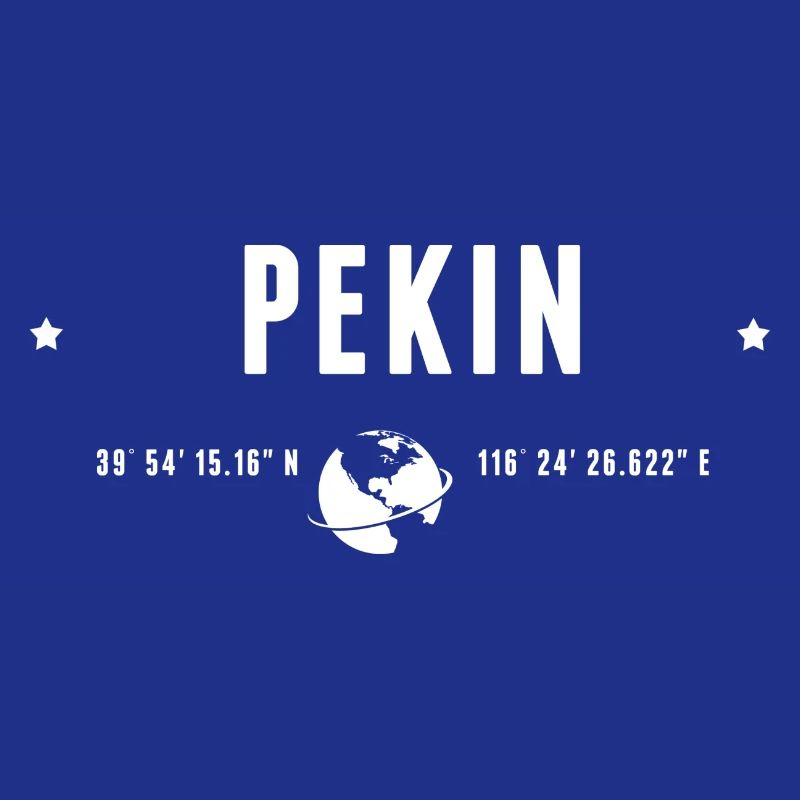 Beijing Stylized Geographical Coordinates