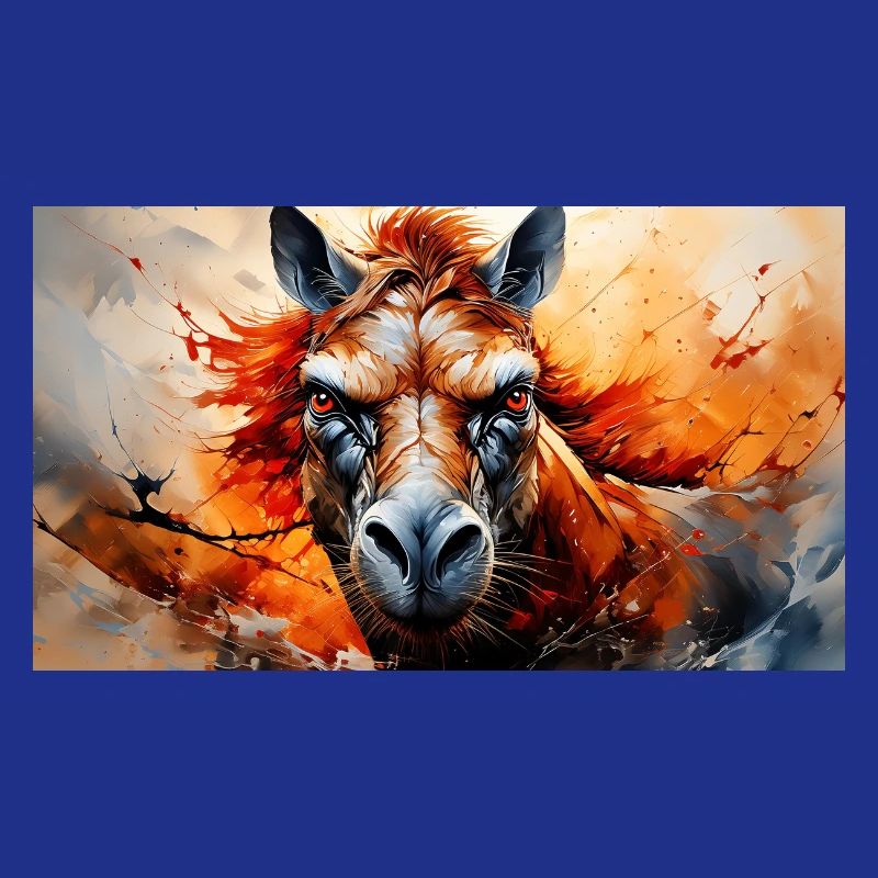 Cute grumpy grouchy animals - horse