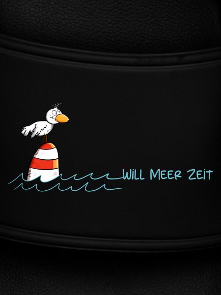 Drollige Möwe Will Meer Zeit