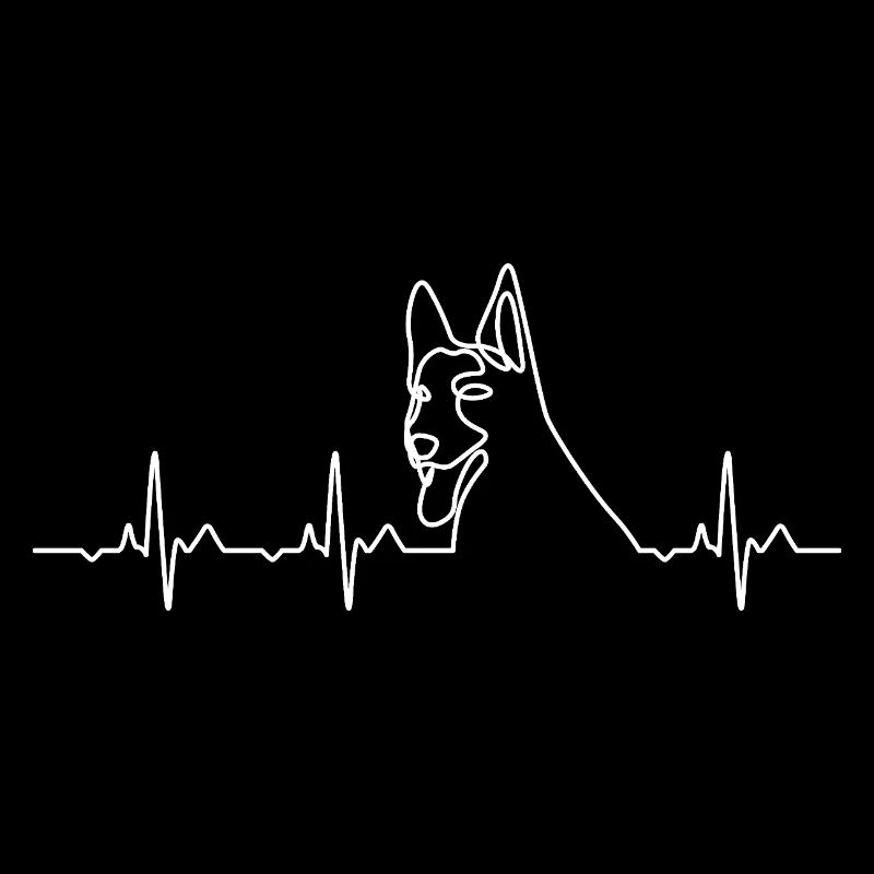 Minimalistischer Deutscher Schäferhund Heartbeat Geschenk