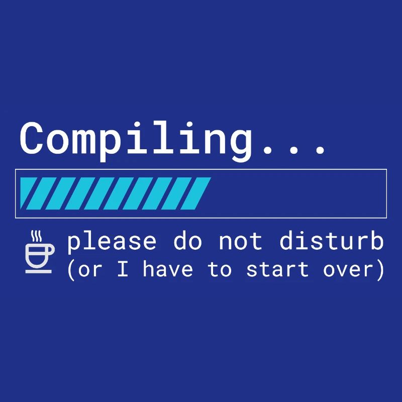 Funny Programmer T-Shirt - Compiling Please