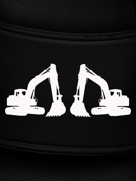 Double Excavator Silhouette