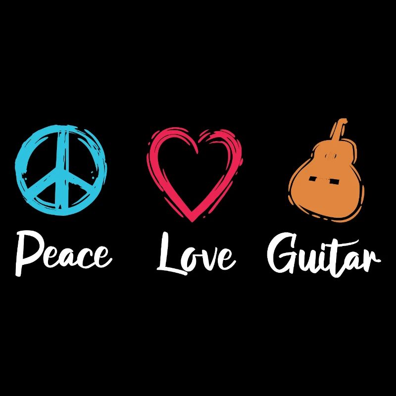 Guitare Peace Love
