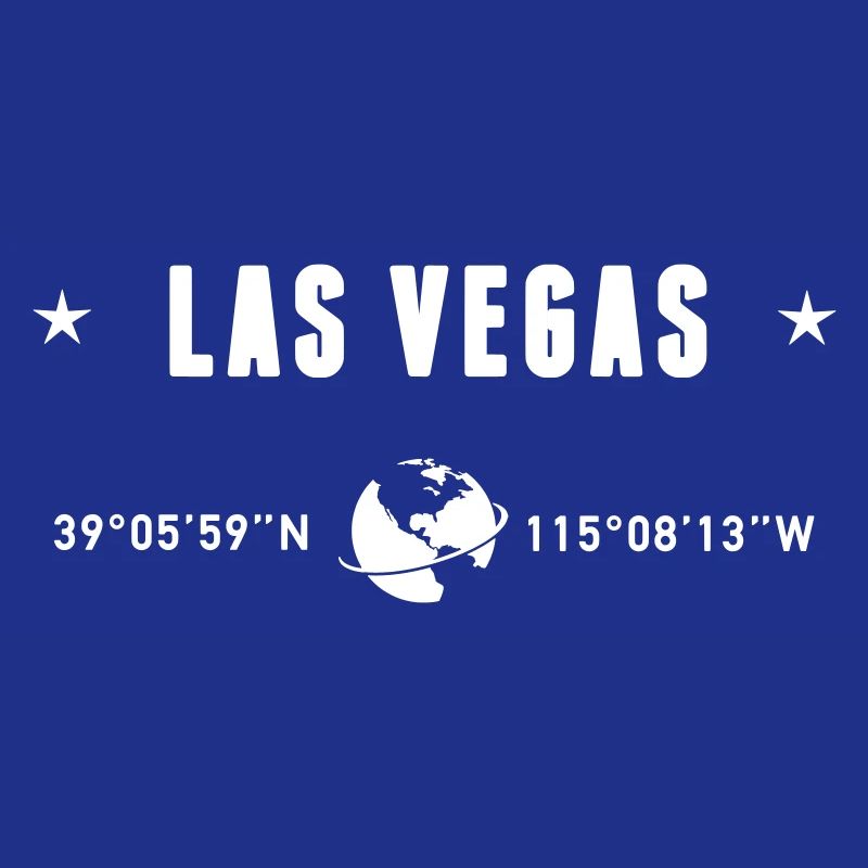 Las Vegas Nevada Coordinates Globe White