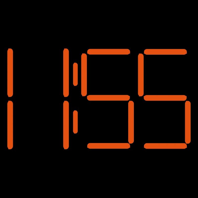 Digital clock 11:55