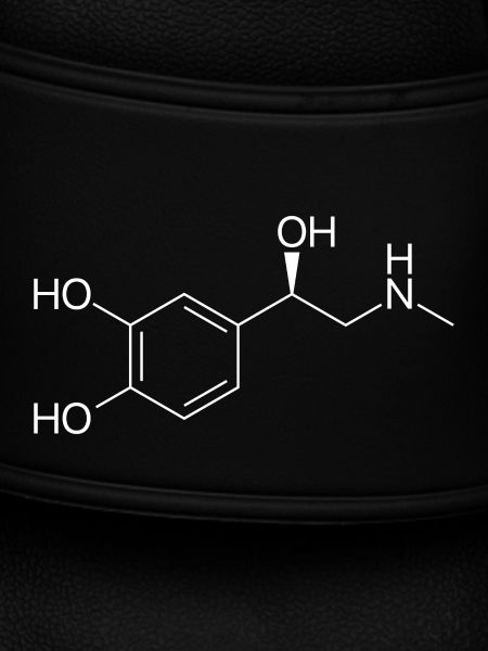 Adrenaline molecule - white