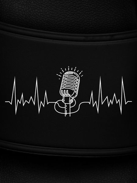 wave line microphone white