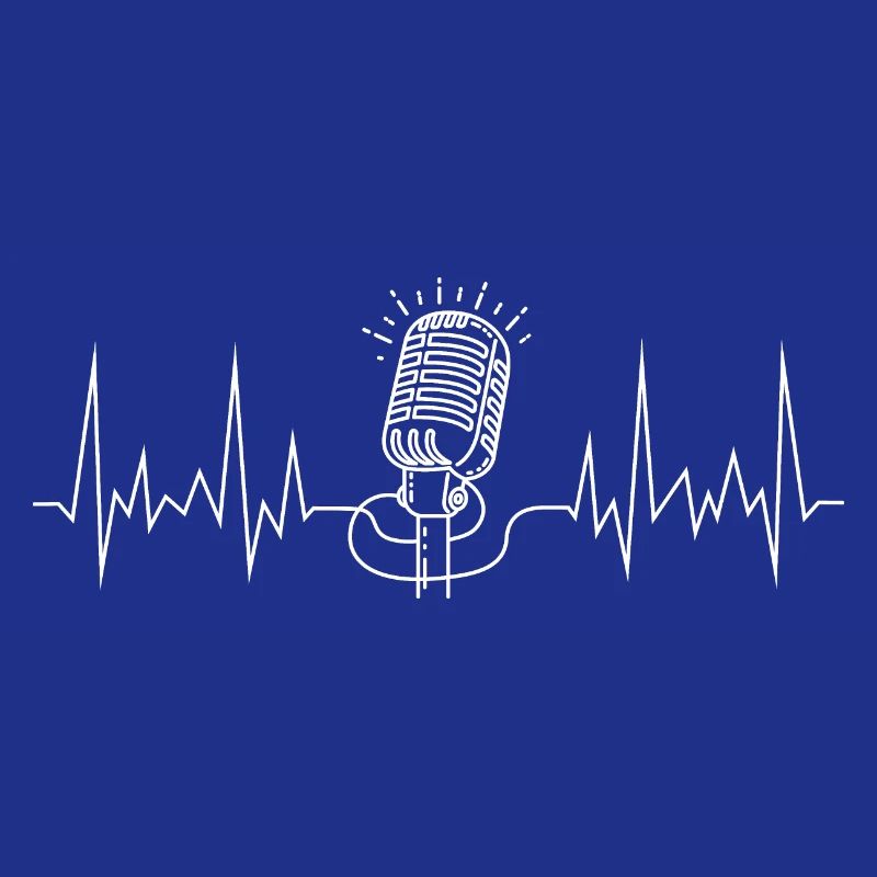 wave line microphone white