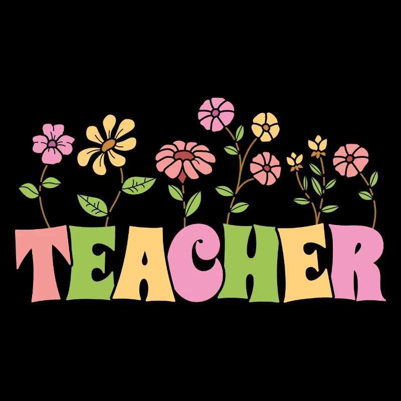 Fleurs colorées Cadeau d’enseignant pour la journée de l’enseignant