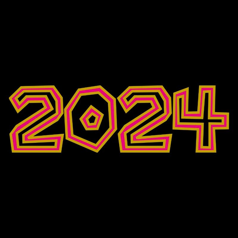 2024. YEAR. HAPPY NEW YEAR.