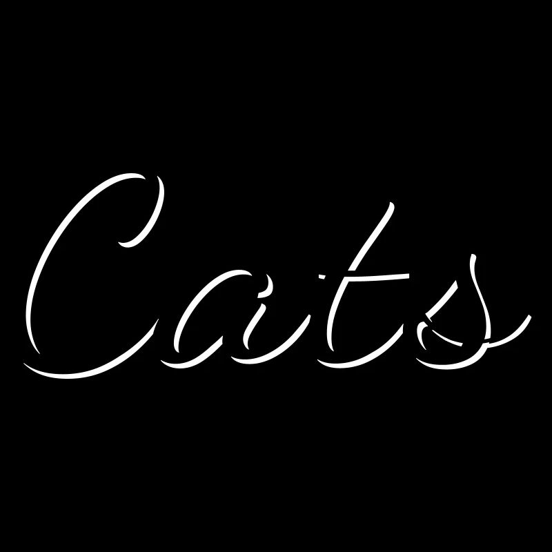 Le lettrage du chat n’est que des ombres