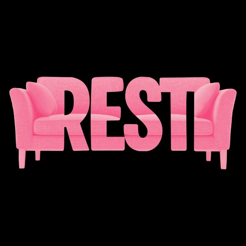 Rest Typografie Sofa Rosa Design