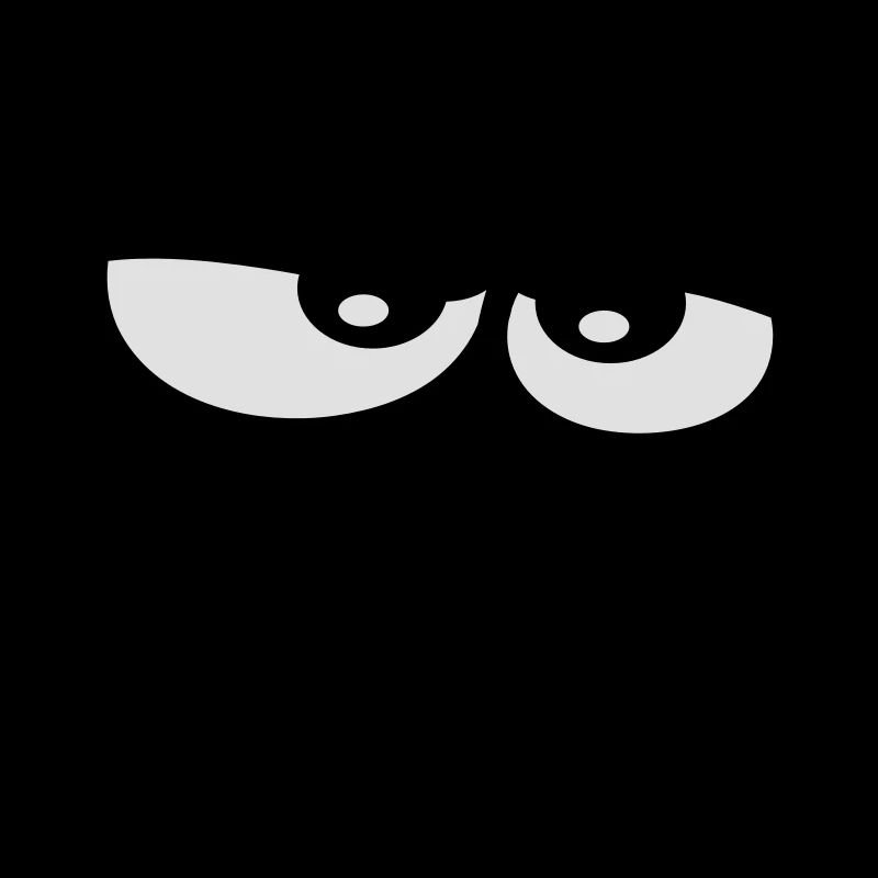 Visage de dessin animé souriant à l’allure ironique