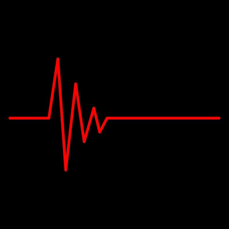 EKG Herzschlag Rot