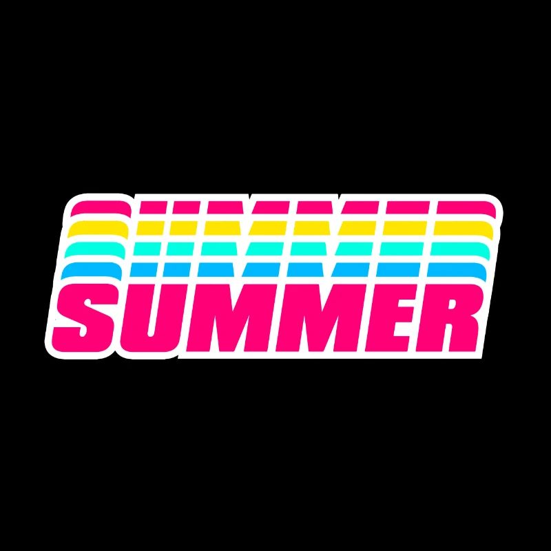 Retro Summer | 80s Style Rainbow 