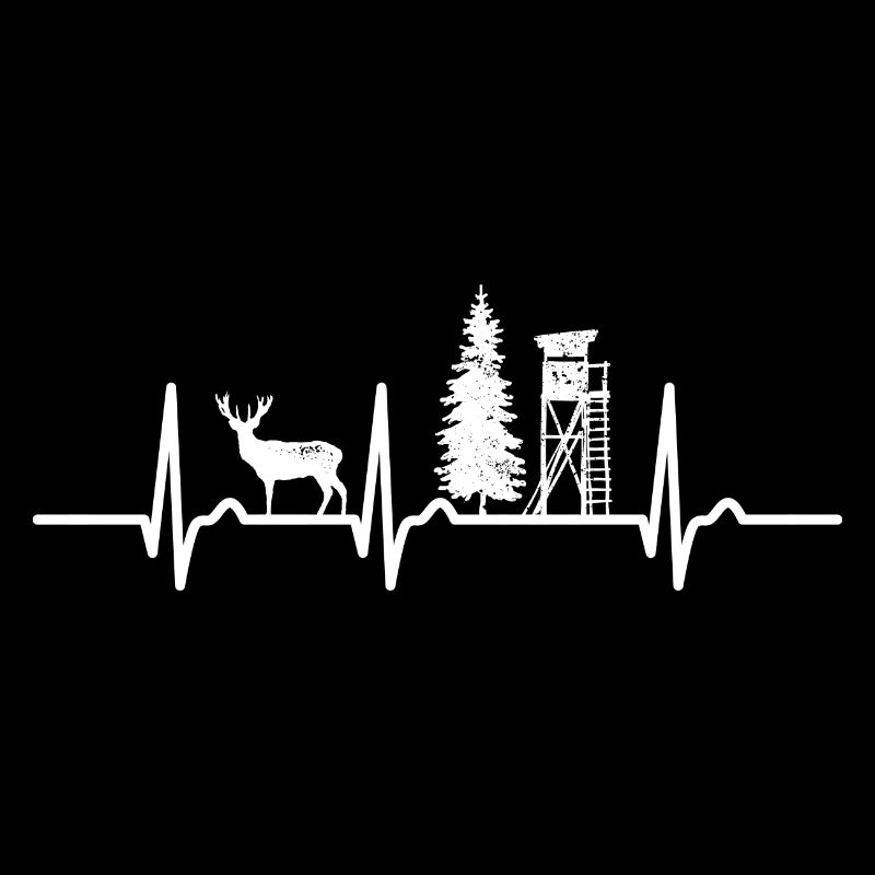 Courbe ECG - courbe cardiaque - pouls - chasse - chasseur