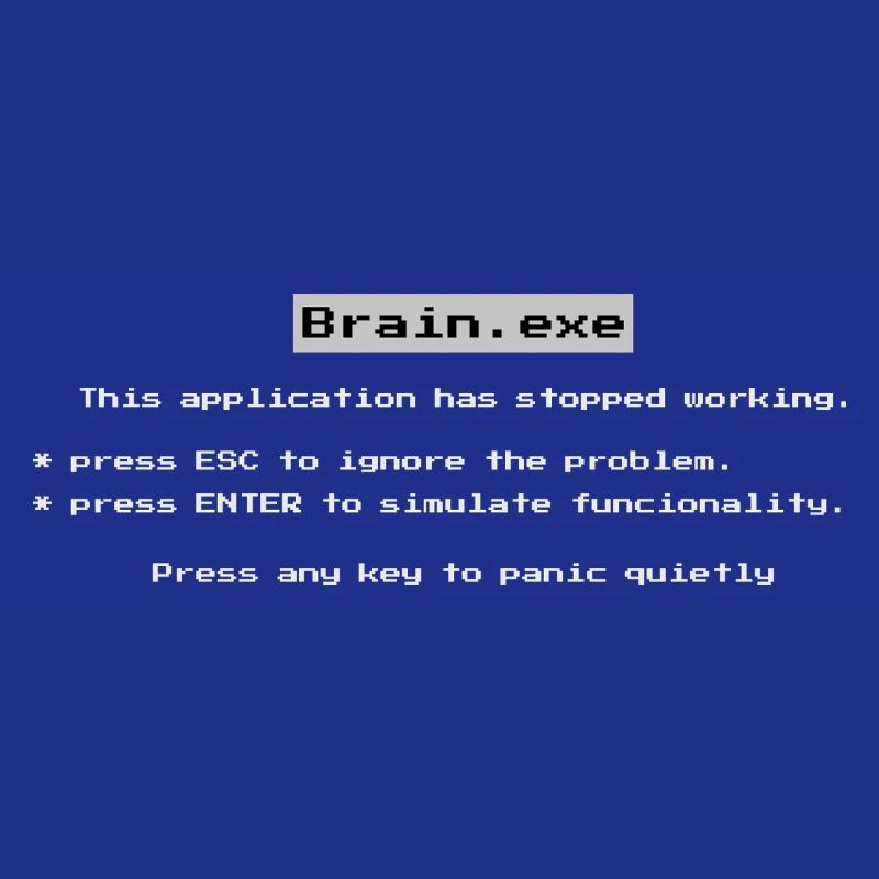 Brain.exe – Funny Computer Error Shirt