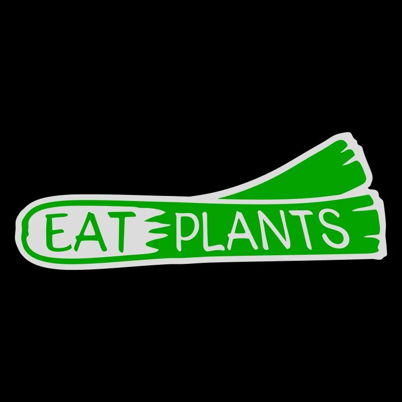 Eat Plants Lustig Vegan Vegetarisch Statement Logo
