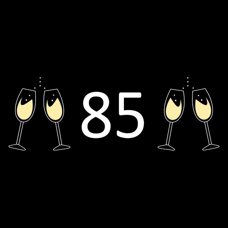 85e anniversaire 85 ans 85 Numéro 85 Blanc