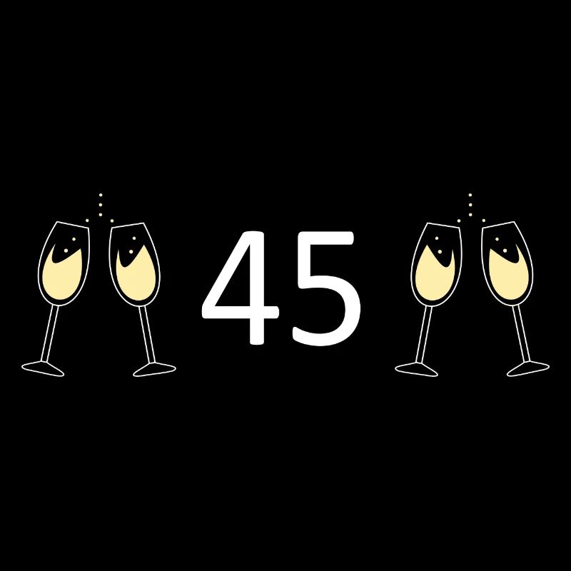45e anniversaire 45e anniversaire 45 numéro 45 blanc