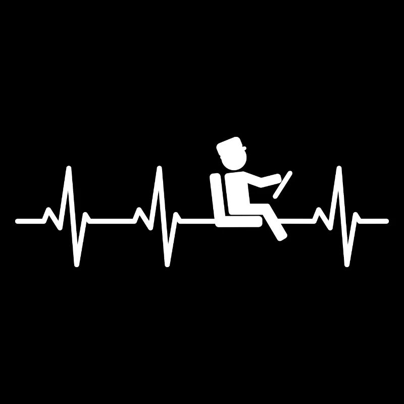 Bus Driver ECG Heart Line