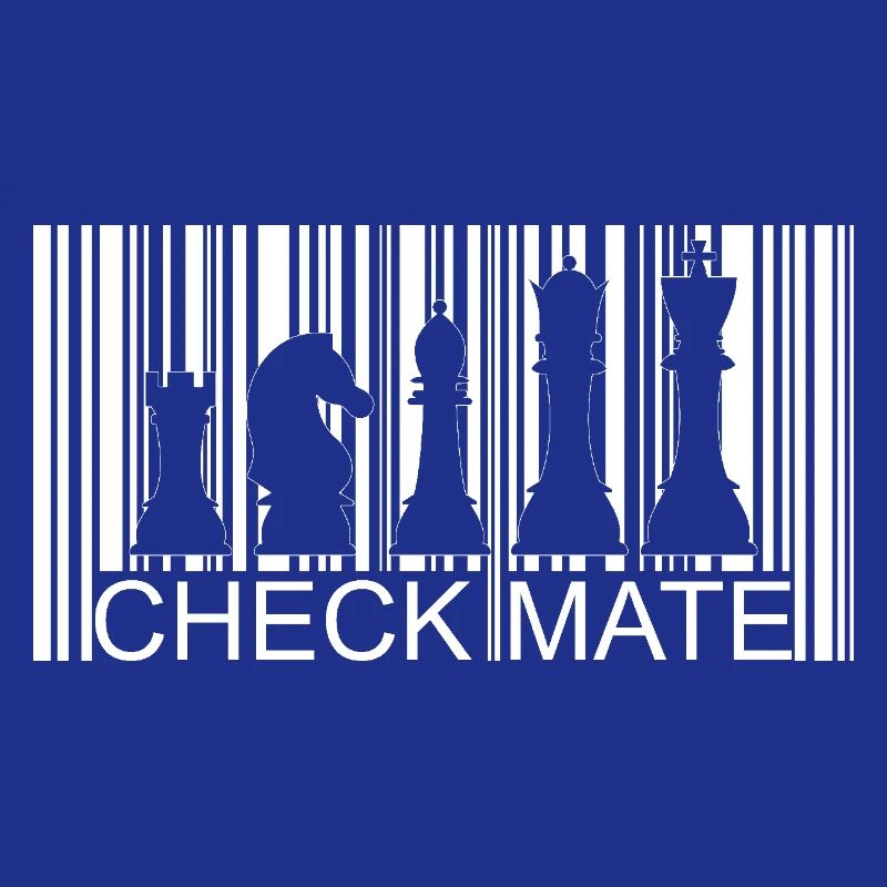 Conception élégante de code-barres d’échecs pour les fans d’échecs