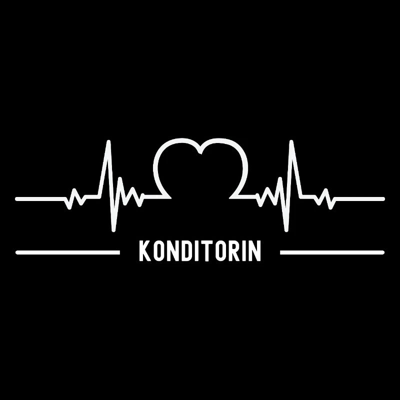 Konditorin Herzschlag Herz EKG Konditorei Beruf