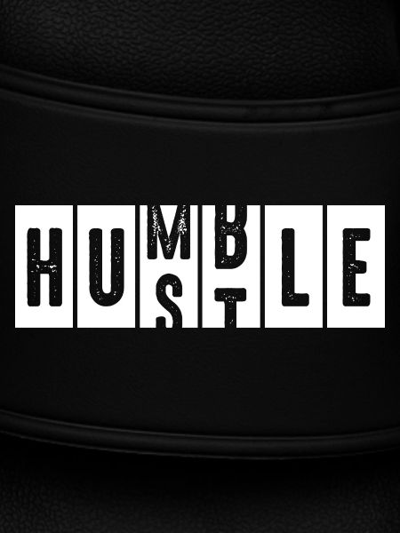 Humble Hustle Distressed Lettering