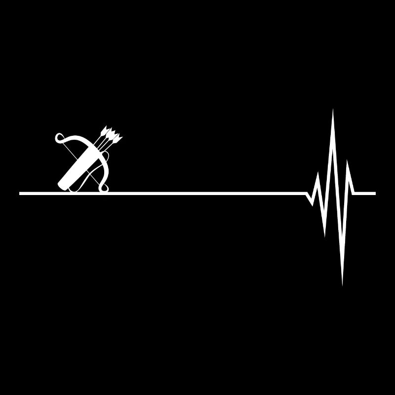 Quiver with bow and arrows heartbeat