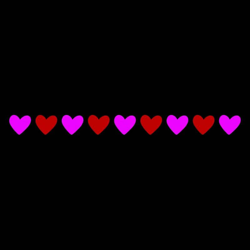 Hearts Line Colorful