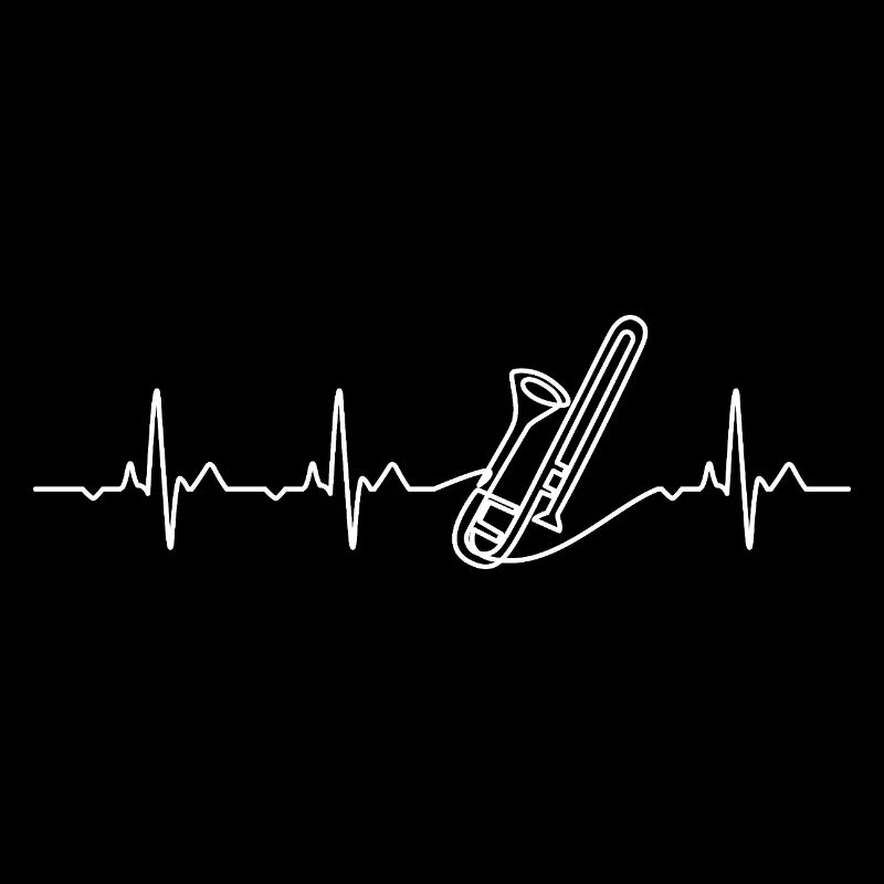 Trombone Heartbeat Marching Band Cadeau