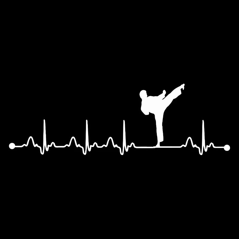 Karate Heartbeat ECG Pulse Martial Arts Fighter 