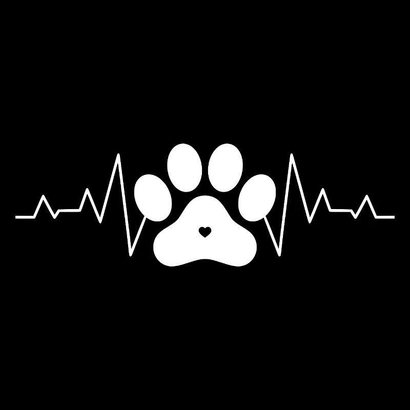 Weiße Pfote Herz Herzschlag - Hunde & Katzen Liebe