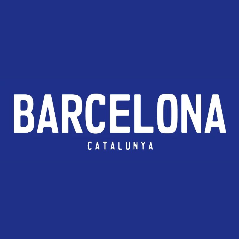 Emblème typographique en gras de Barcelone