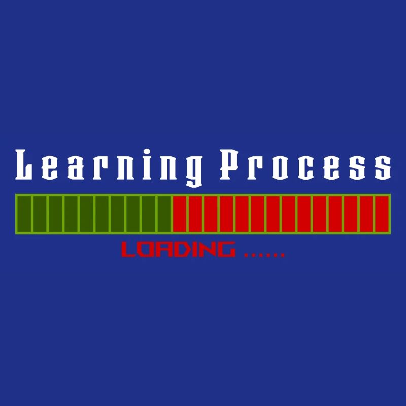 Learning Process Loading black shirt